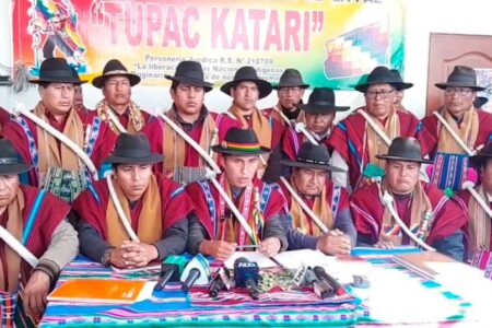 La Túpac Katari analiza abandonar la COB tras las divisiones generadas luego de los bloqueos de más de cincuenta días